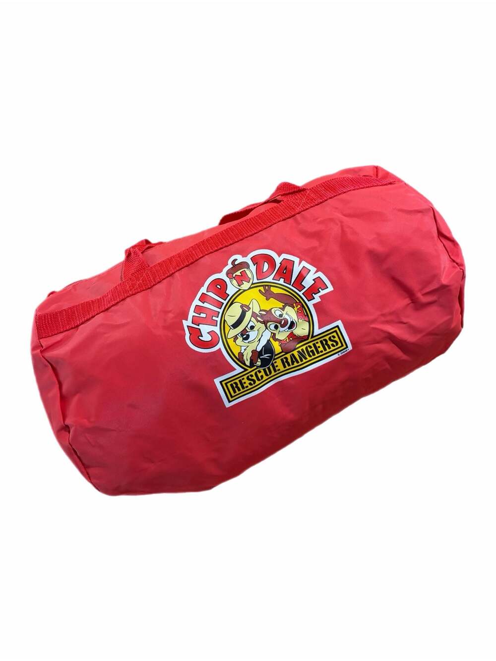 Vintage Disney Chip 'N Dale Rescue Rangers Red Small Duffle Bag